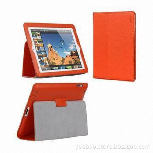 Executive Leather Cases, Fits for iPad 3, Comes with Sleep/Wake-up and Stand-up Functions